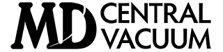 Large MD in black text representing builtinvacuums.com Central Vacuum Units
