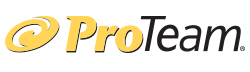 Yellow and black text representing the Proteam Vacuum Cleaner brand