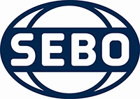 Sebo Logo - Modern and sleek blue emblem with white text representing the Sebo brand