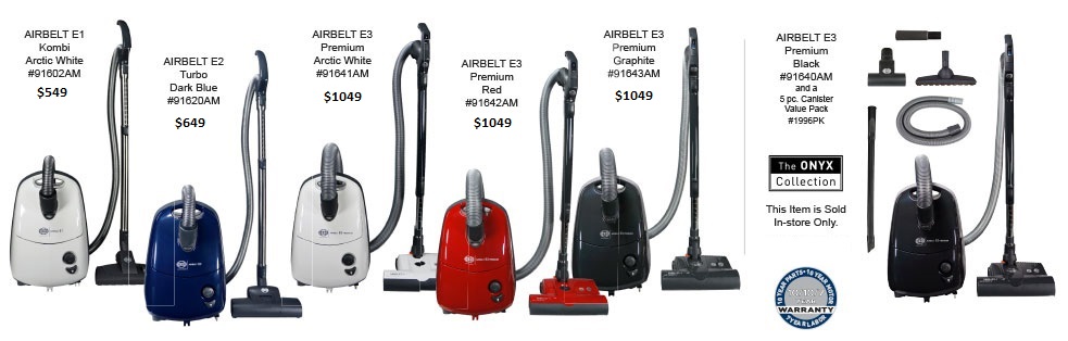 SEBO Airbelt E3 Premium Canister Vacuum Red (91642AM )